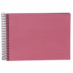 Goldbuch Bella Vista, Fuchsia, 40 feuilles, Reliure spiralée, Polyuréthane, Papier, Noir, 240 mm