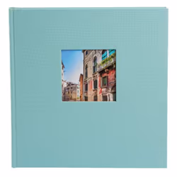 Goldbuch Trend, Turquoise, 60 feuilles, Reliure à l'anglaise, Papier, Polyuréthane, Blanc, 300 mm