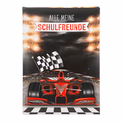 Goldbuch Freundebuch Racing, Image, Noir, Rouge, Blanc, A5, 88 feuilles, Enfant