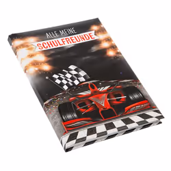 Goldbuch Freundebuch Racing bloc-notes A5 88 feuilles Noir, Rouge, Blanc