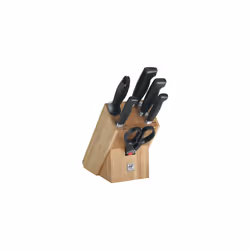 ZWILLING 35068-002-0, Bloc de couteaux/coutellerie, Acier inoxydable, Plastique, Bambou, Acier inoxydable, Noir