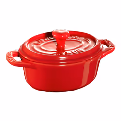 Staub Ceramique, Plat à cuisson, Ovale, Vitrocéramique, Vitrocéramique, Rouge, émail