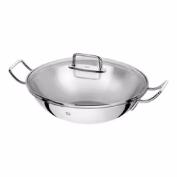 ZWILLING Plus, Rond, Wok/Poêle à frire, Acier inoxydable, Acier inoxydable, Aluminium, Verre, Acier inoxydable, Verre
