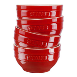 Staub Ceramique Ensemble de bols 0,4 L Rond Vitrocéramique Rouge 4 pièce(s)