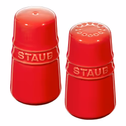 Staub Ceramique, Ensemble moulins à sel et poivre, Cerise, Vitrocéramique, 41 mm, 41 mm, 74 mm