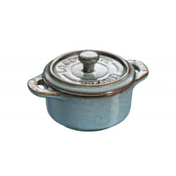 Mini Cocotte Céramique 10 cm Turquoise Ancienne