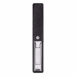 ZWILLING 42445-000-0, Coupe-ongles manucure, Cuir, Acier inoxydable, Courbé, Noir, Acier satin, Acier inoxydable, 105 mm