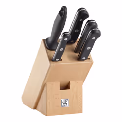 ZWILLING Gourmet, Bloc de couteaux/coutellerie, Acier inoxydable, Plastique, 1 outils, Aiguiseur de couteau, Bois d'hêtre