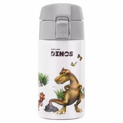 ZWILLING DINOS, 350 ml, Utilisation quotidienne, Gris, Blanc, Plastique, Acier inoxydable, Enfant, Bouchon à clapet