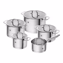 ZWILLING TrueFlow, Rond, Argent, Acier inoxydable, Argent, Acier inoxydable, Vitrocéramique, Gaz, Halogène, Induction, Plaque ...