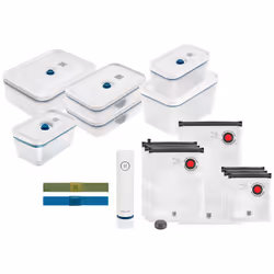 ZWILLING 36815-015-0, Bleu, Blanc, Étanchéité sous vide, Boutons, Bisphénol A (BPA), 2300 ml, Plastique