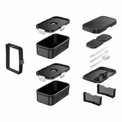 ZWILLING 1030913 gamelle Ensemble boîte repas Polypropylène (PP) Noir 2 pièce(s) - Vue supplémentaire 2