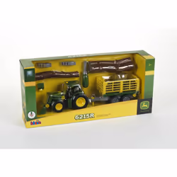 Theo Klein John Deere - Tracteur Avec Remorque À Bois Et À Foin, Ensemble de véhicules, 3 an(s), Noir, Marron, Vert, Gris, Ja ...