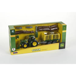 Theo Klein John Deere - Tracteur Avec Remorque À Bois Et À Foin