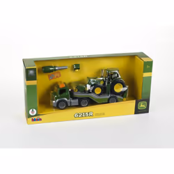 Theo Klein John Deere - Transporteur Avec Tracteur, Ensemble de véhicules, 3 an(s), Noir, Vert, Gris, Jaune