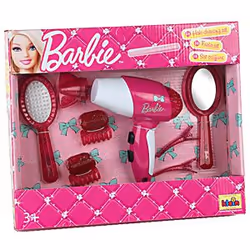 Theo Klein Barbie - Coffret Coiffure Avec Sèche-Cheveux, Fille, Rose, Rouge, Blanc