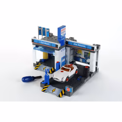 Theo Klein Bosch - Station Service Avec Lavage Automatique, Voiture et course, 3 an(s), Noir, Bleu, Blanc