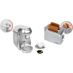 Set petit-déjeuner Bosch - KLEIN - 9233 - Machine à café grille-pain et accessoires - Jouet dimitation - Dès 3 ans