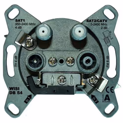 Wisi DB 54, Coaxial, Argent, Métal, 70 mm, 22 mm, 70 mm