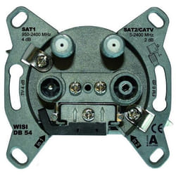 Wisi DB 54 prise de courant Coaxial Argent