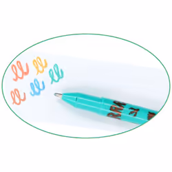 Depesche Stifte-Set Dino World Stylos à encre gel avec bouchon Bleu, Bronze, Or, Vert, Orange 5 pièce(s)