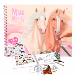 Depesche Miss Melody Pferde, 41 pages, Autocollants inclus, Livre/album de coloriage