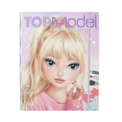 Set créatif de maquillage - DEPESCHE - TOPModel - Palette avec 4 pinceaux - Design rose clair