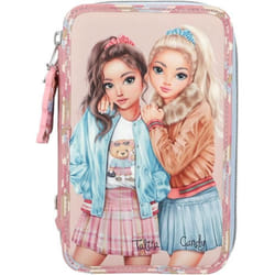Trousse à crayons - DEPESCHE - TOPModel Team Teddy - Rose - 18 feutres - 18 crayons de couleur