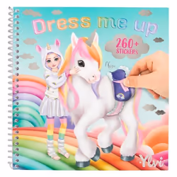 Album de coloriage - Ylvi - Dress me up Naya - 18x17.5cm - Avec stickers - Pour filles