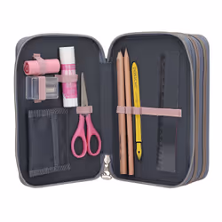 Miss Melody 0413415 trousse à crayons Bac à stylos Nylon, Papier, Polyester, Polyuréthane (PU), Zinc Multicolore