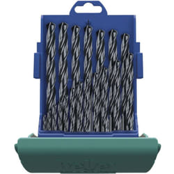 Heller Tools 17737 5 HSS Jeu de forets pour le métal 19 pièces laminé au rouleau DIN 338 tige cylindrique 1 set