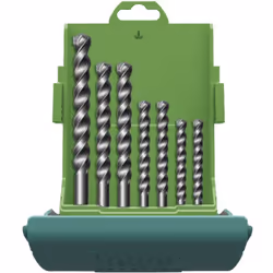 Informations techniques Diamètre de perçage : 4 mm, 5 mm, 6 mm, 8 mm, 10 mm, 12 mm Mandrin porte-outil (perceuse) : tige cyli ...