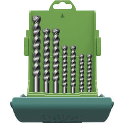 3015 18037 5 carbure de tungstène Jeu de forets spiralés pour pierre 7 pièces 4 mm, 5 mm, 6 mm, 8 mm, 10 mm, 12 - Heller