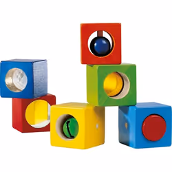 HABA Cubes-éveil, 1 an(s), 6 pièce(s), Hêtre