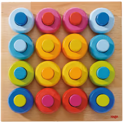 HABA Jeu à enficher Anneaux multicolores