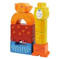 HABA Blocs de construction Zoolino, 1 an(s), 9 pièce(s), Hêtre