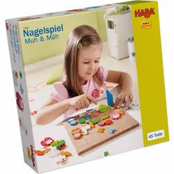 HABA Jeu de clous Meuh & Mêêh