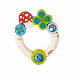 HABA Hochet Porte-bonheur, Bois, Multicolore