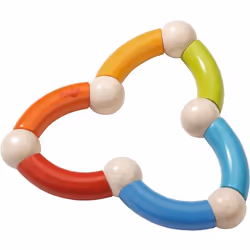 HABA Hochet Serpent multicolore, 10 mois, Hêtre, Multicolore