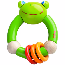 HABA 5189 Greifling Quakefrosch, Kleinkindspielzeug hochet