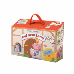 HABA Coffret de jeu A la campagne, Zoo, 1,5 an(s), Multicolore, Papier, Bois
