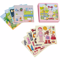 HABA Boîte de jeu magnétique Poupée Lilli à habiller, 3 an(s)