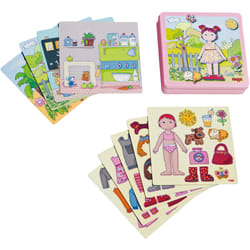 HABA Boîte de jeu magnétique Poupée Lilli à habiller