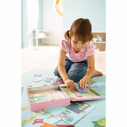 HABA Boîte de jeu magnétique Poupée Lilli à habiller