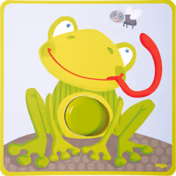 HABA 301059 - Zuordnungsspiel Kunterbunte Tierwelt, lustiges Motorikspielzeug ab 18 Monaten zum Farbenlernen, mit niedlichen  ...