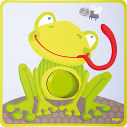 HABA 301059 - Zuordnungsspiel Kunterbunte Tierwelt, lustiges Motorikspielzeug ab 18 Monaten zum Farbenlernen, mit niedlichen Tiermotiven