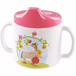 HABA Tasse à bec Vicki &amp; Pirli, Mélamine, Polypropylène, 100 mm, 151 g