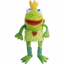 HABA Marionnette Roi-grenouille, Animaux en peluche, 1,5 an(s), Interactif