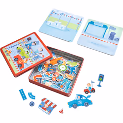 HABA 301948 Magnetspiel-Box Flotte Flitzer