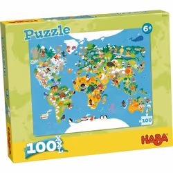 HABA Puzzle Carte du monde, 100 pièce(s), Cartes, 6 an(s)